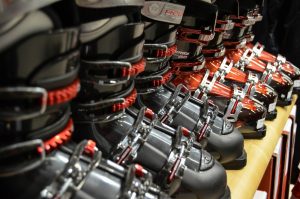 Ski boots stored