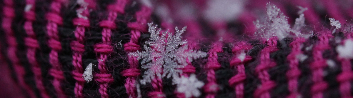Macro image of a snowflake