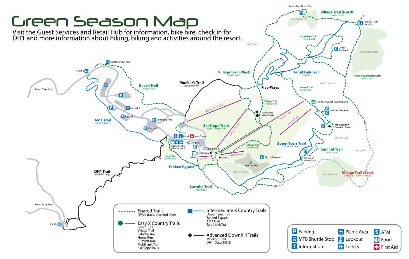 Mount Baw Baw Trail map