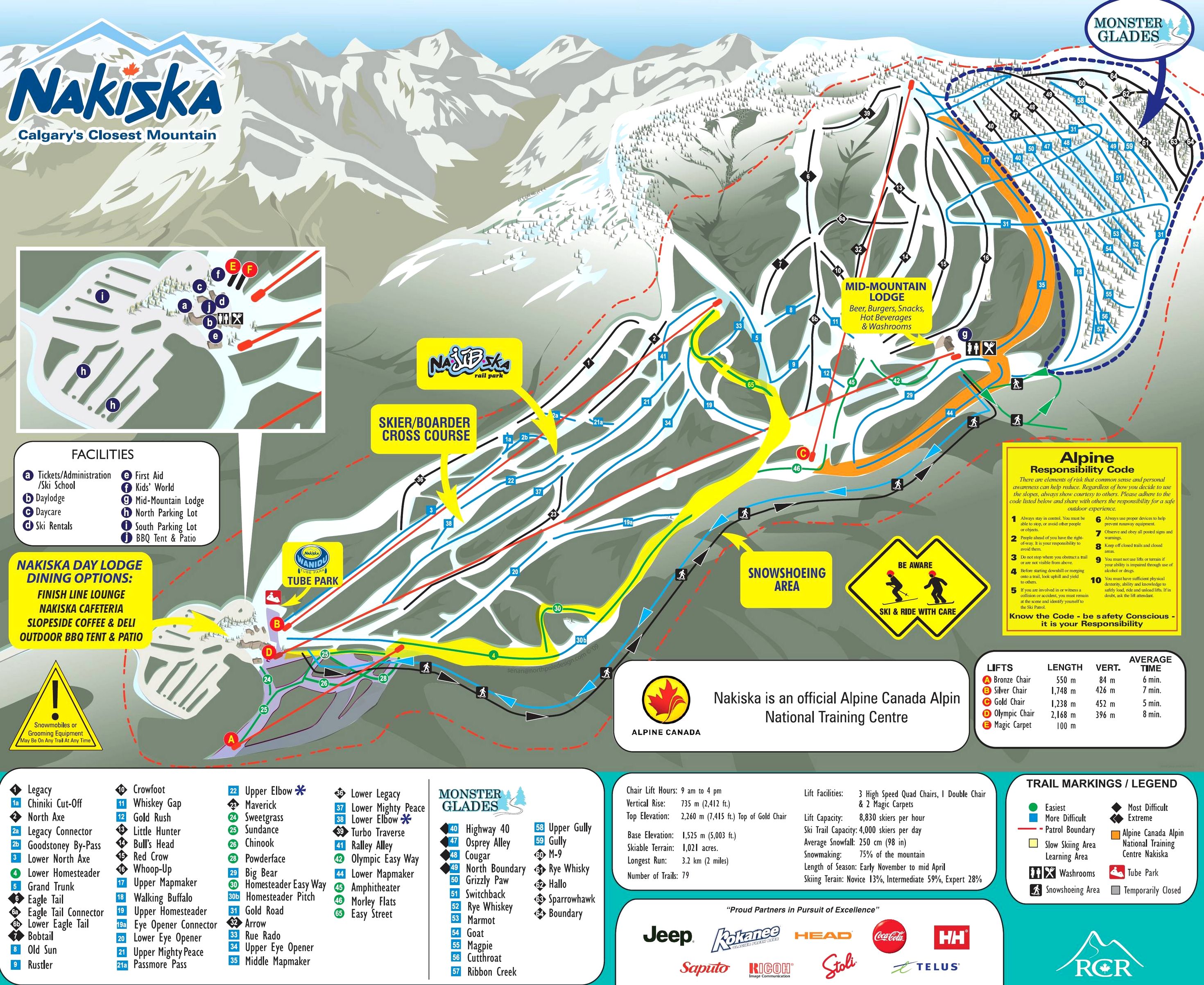 Nakiska Trail map