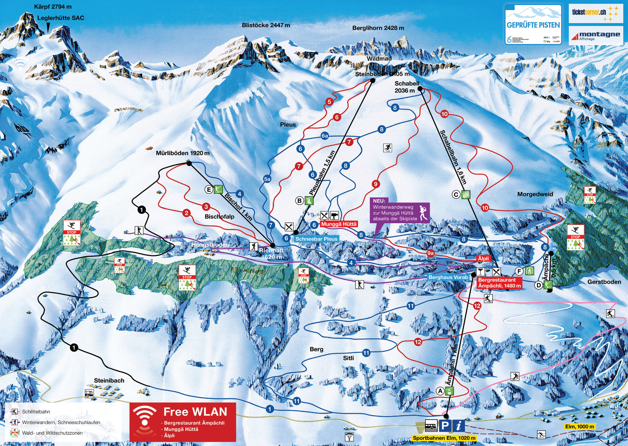 Elm Mapa das pistas