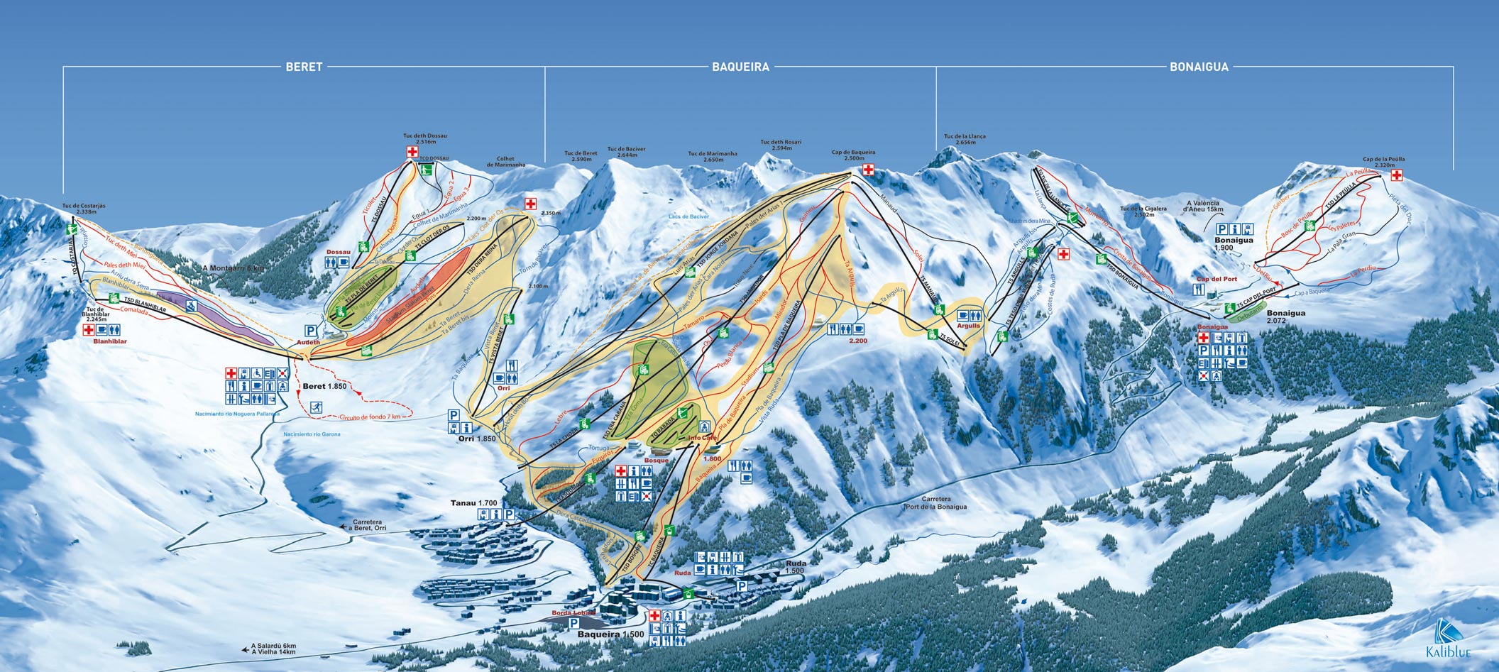 Baqueira Beret Pistenplan