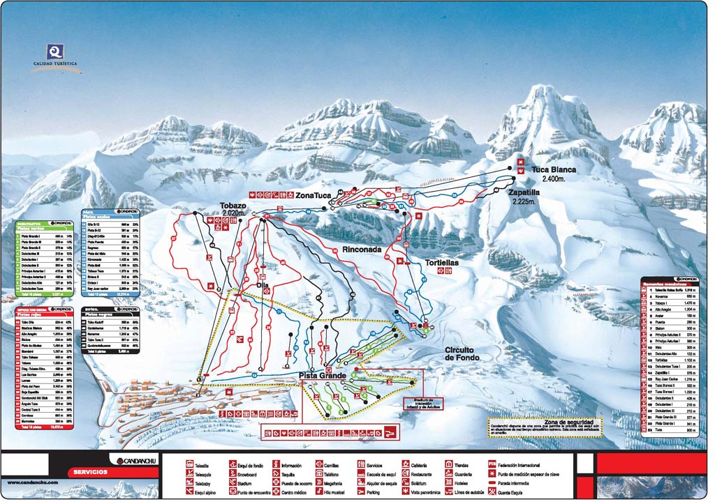 Candanchú Trail map