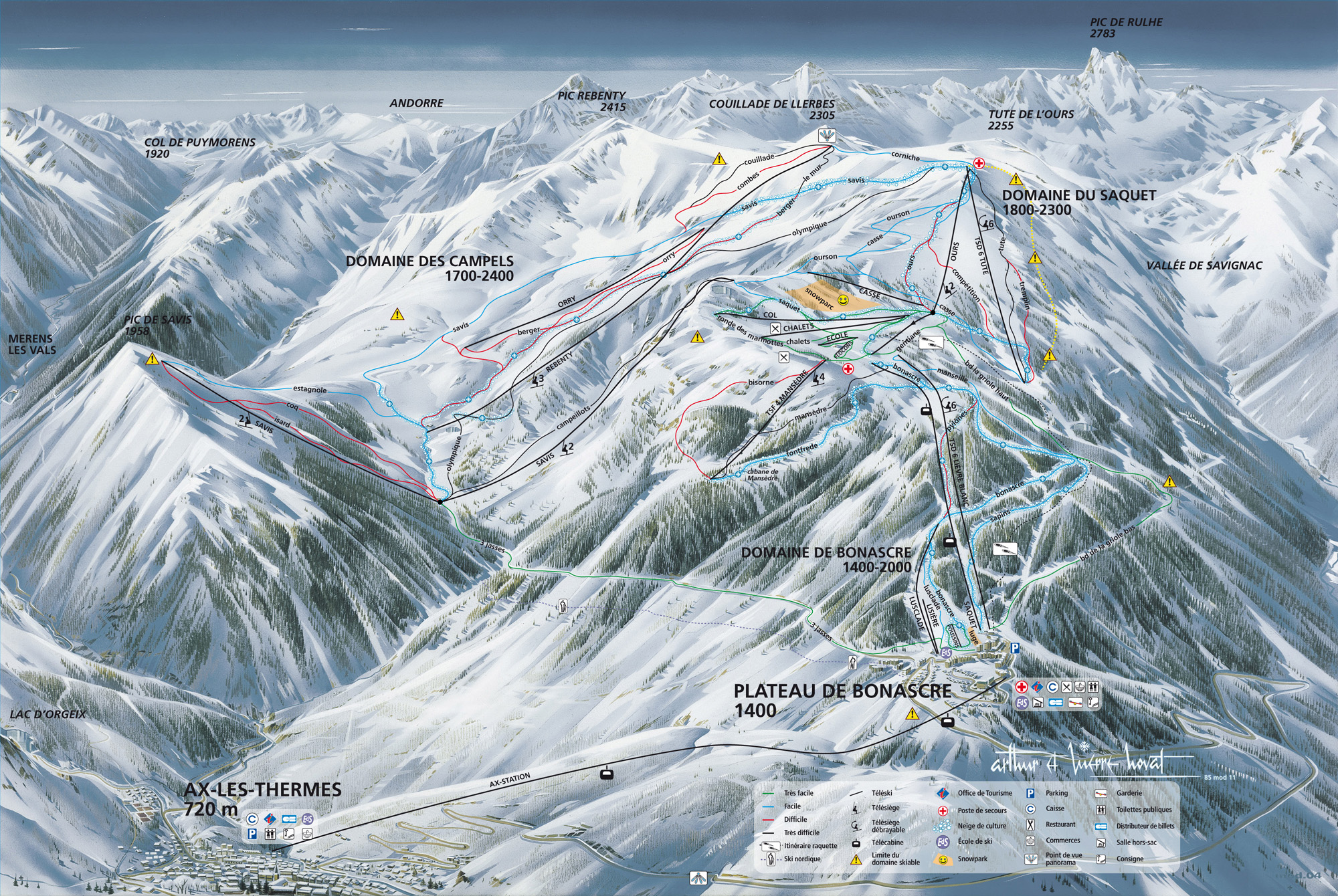 Ax 3 Domaines Trail map