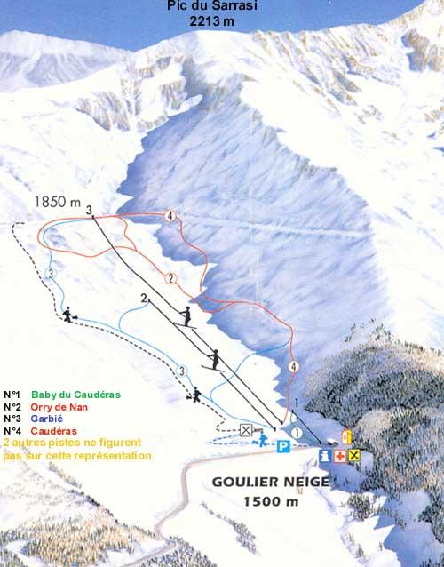 Goulier Neige - Montcalm Trail map