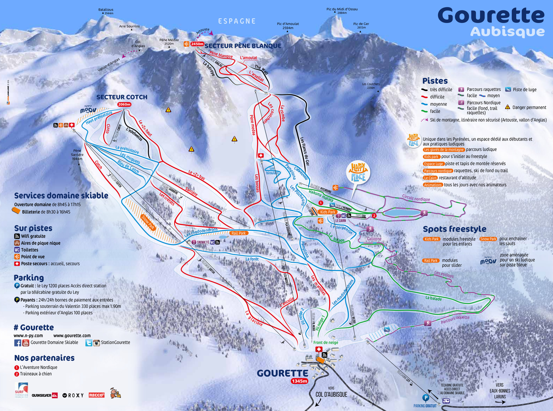 Gourette Trail map