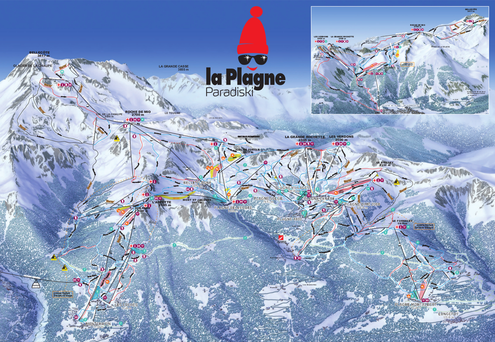 la Plagne Trail map