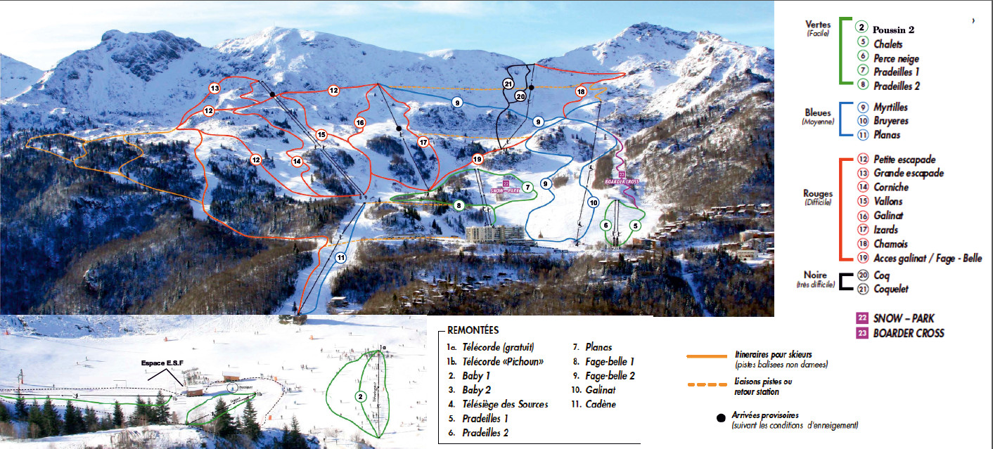 Les Monts d Olmes Trail map