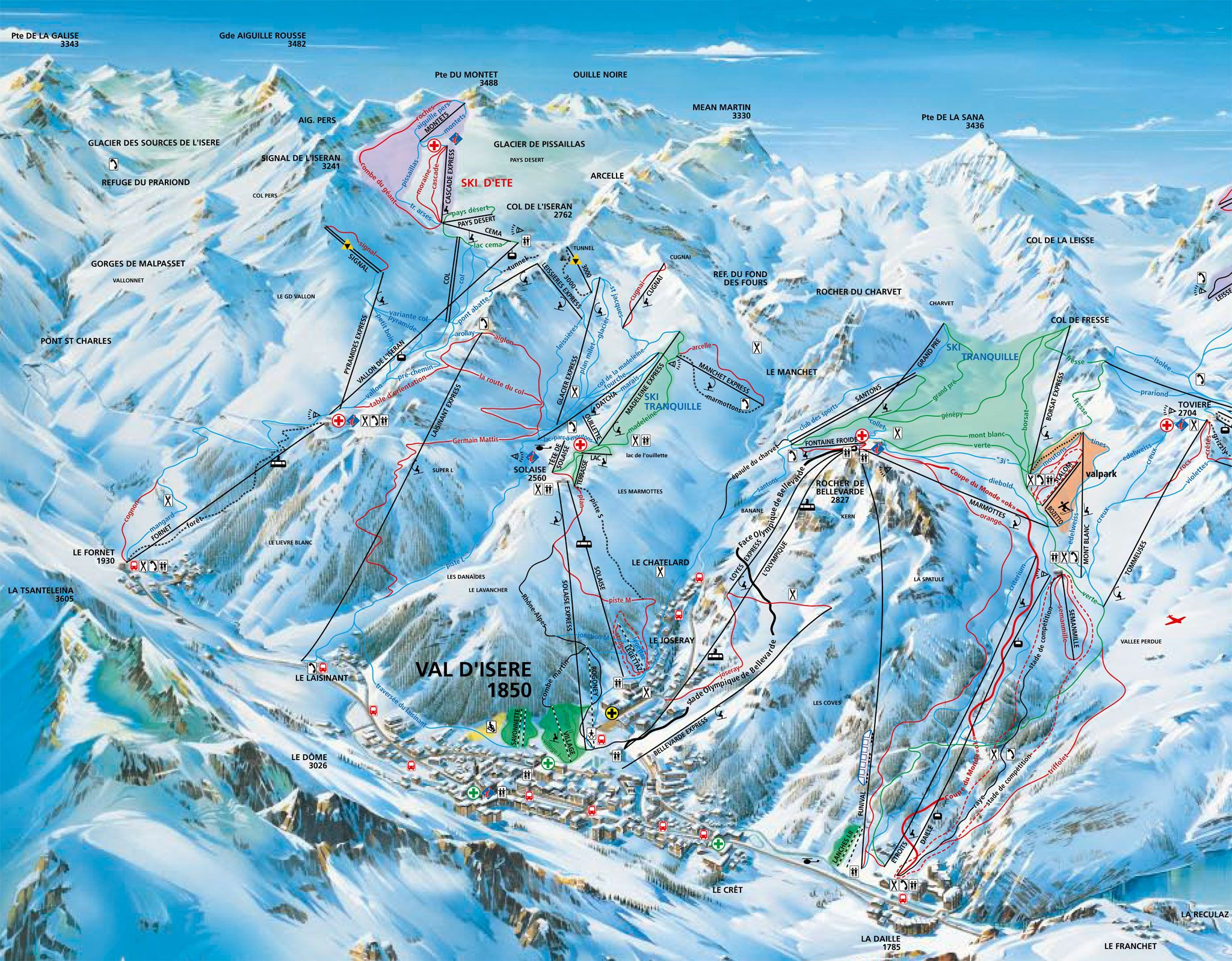 Val d Isere Trail map