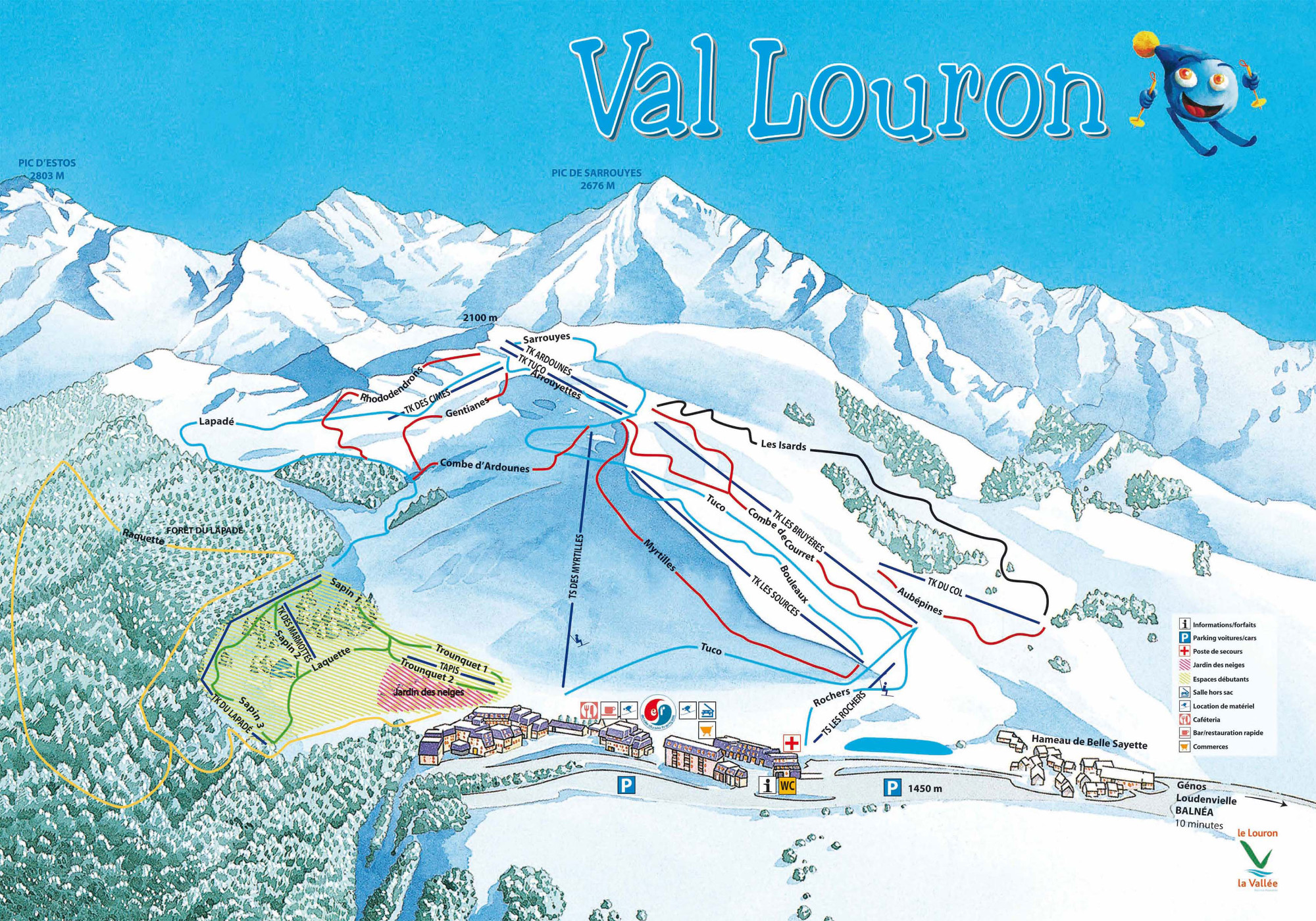 Val Louron Trail map