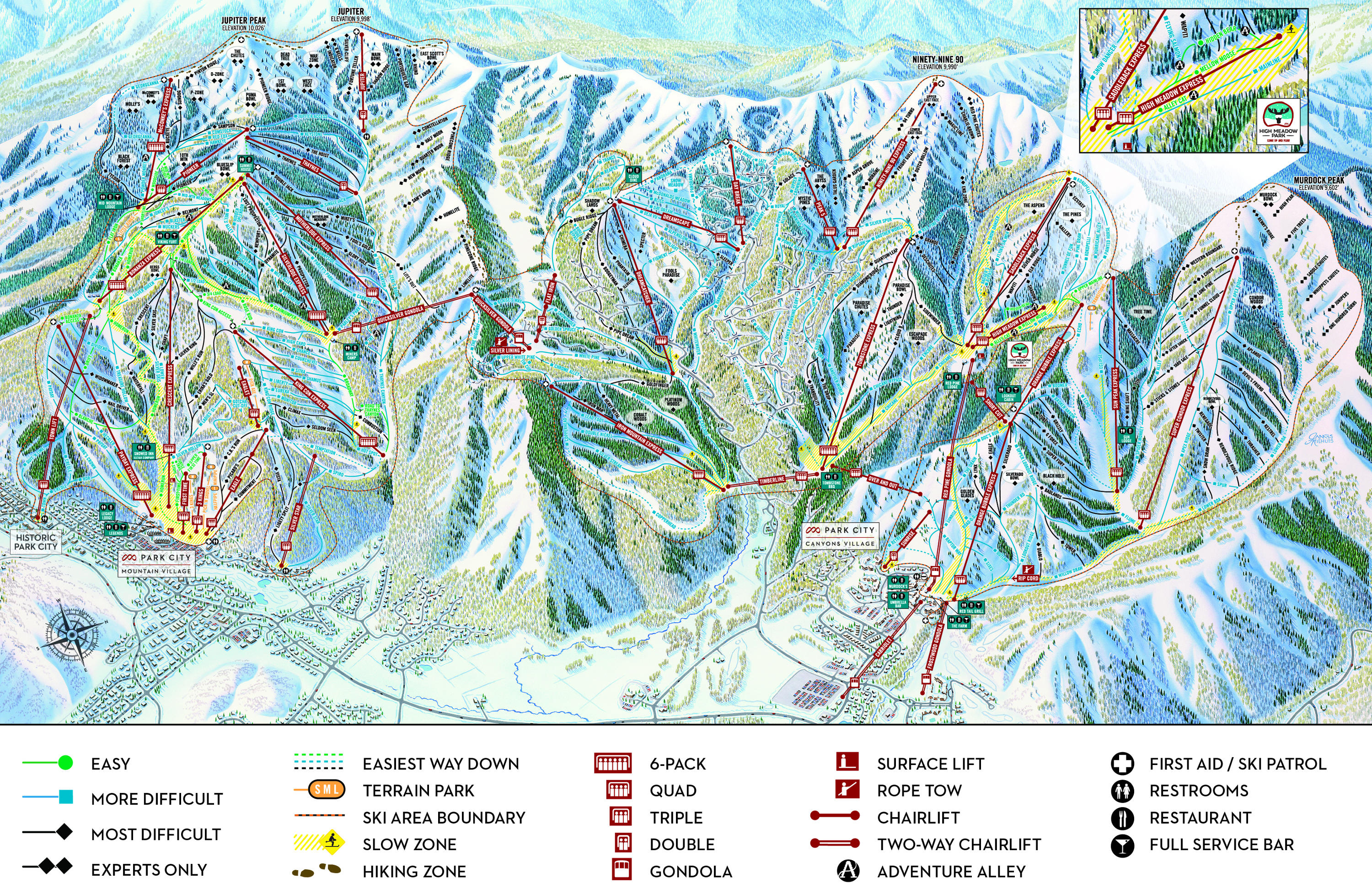 Park City Plan des pistes