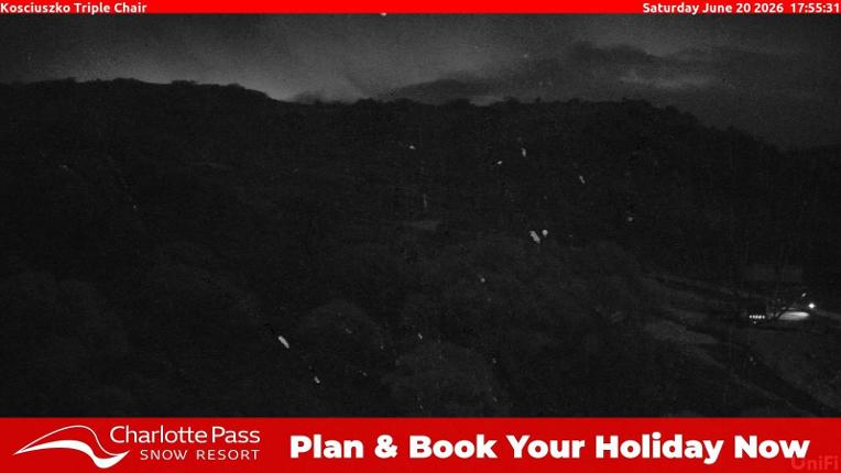 Webcam Charlotte Pass: Kosciuszko triple chair