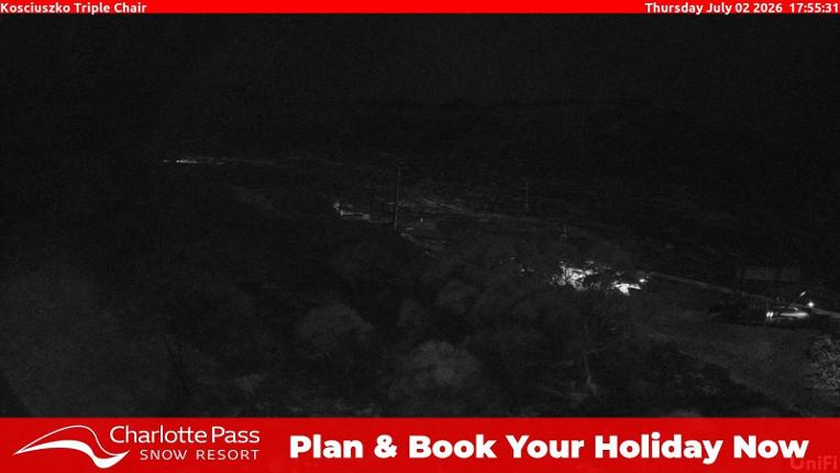 Webcam Charlotte Pass: Kosciuszko triple chair