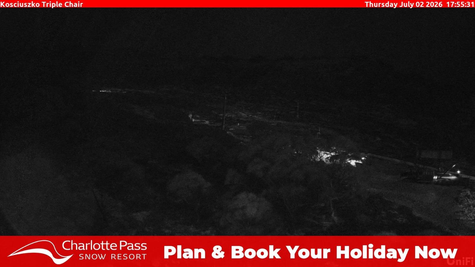 Webcam Charlotte Pass: Kosciuszko triple chair