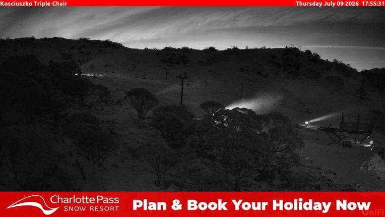 Webcam Charlotte Pass: Kosciuszko triple chair