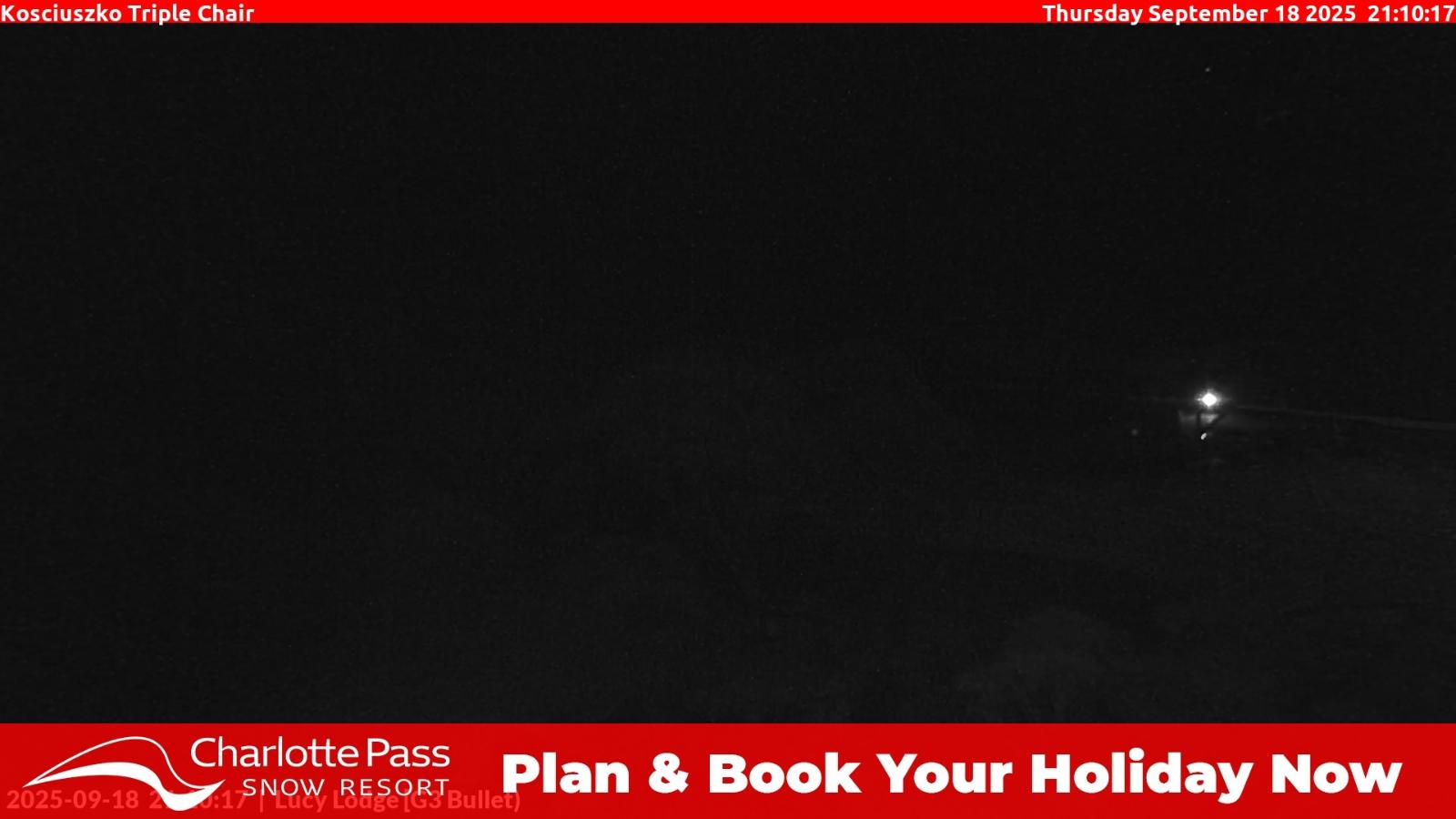 Webcam Charlotte Pass: Kosciuszko triple chair