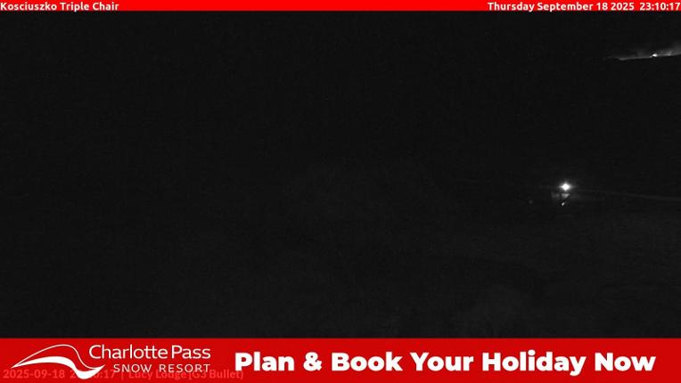 Webcam Charlotte Pass: Kosciuszko triple chair