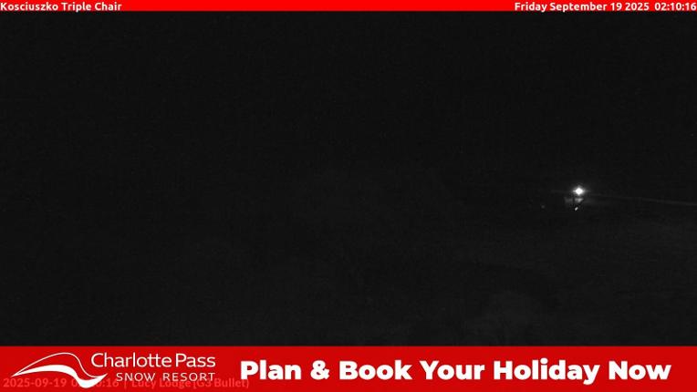 Webcam Charlotte Pass: Kosciuszko triple chair