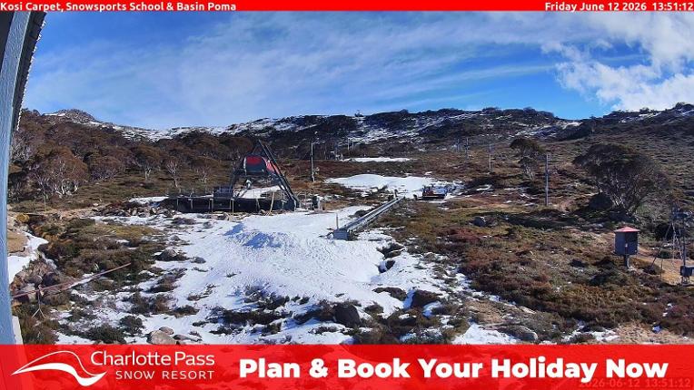 Webcam Charlotte Pass: Kosi carpet