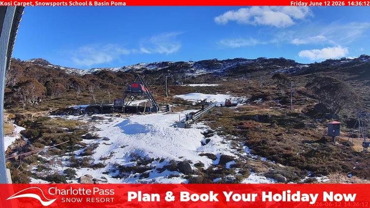 Webcam Charlotte Pass: Kosi carpet