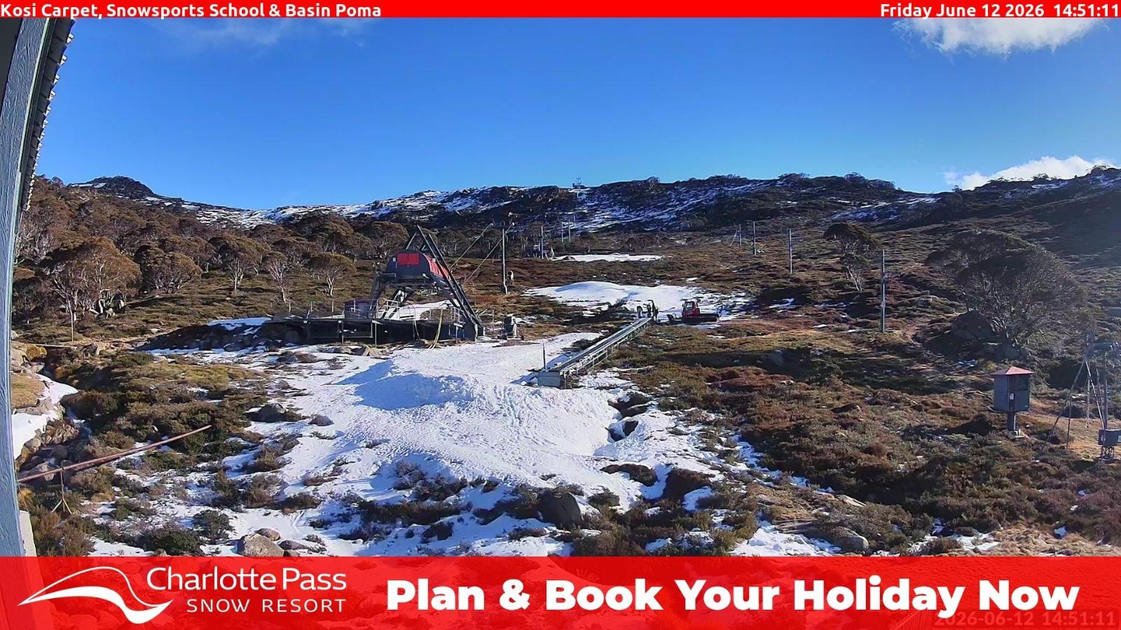 Webcam Charlotte Pass: Kosi carpet
