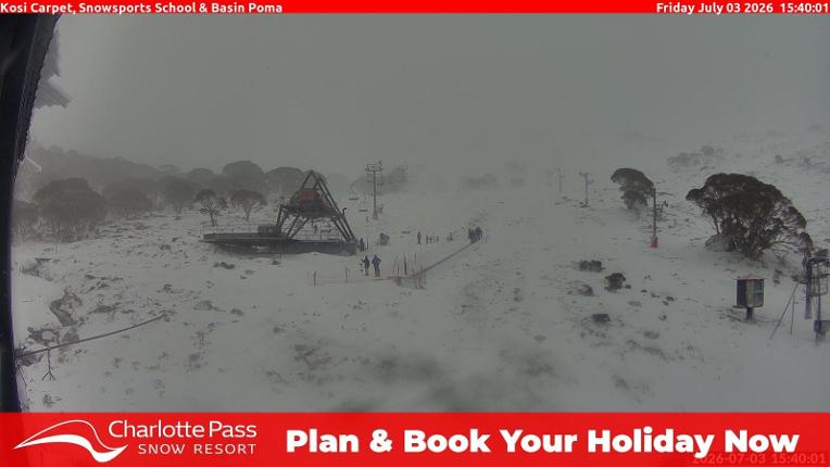 Webcam Charlotte Pass: Kosi carpet
