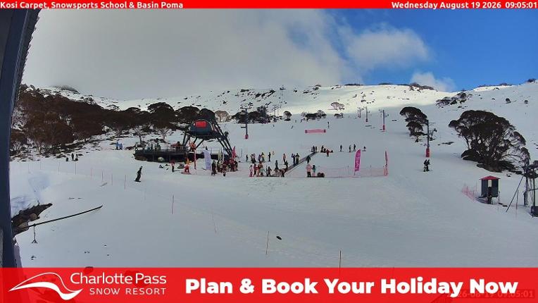 Webcam Charlotte Pass: Kosi carpet