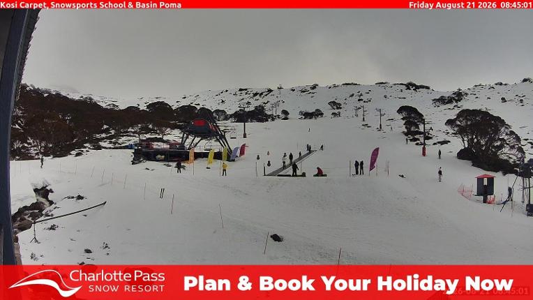 Webcam Charlotte Pass: Kosi carpet