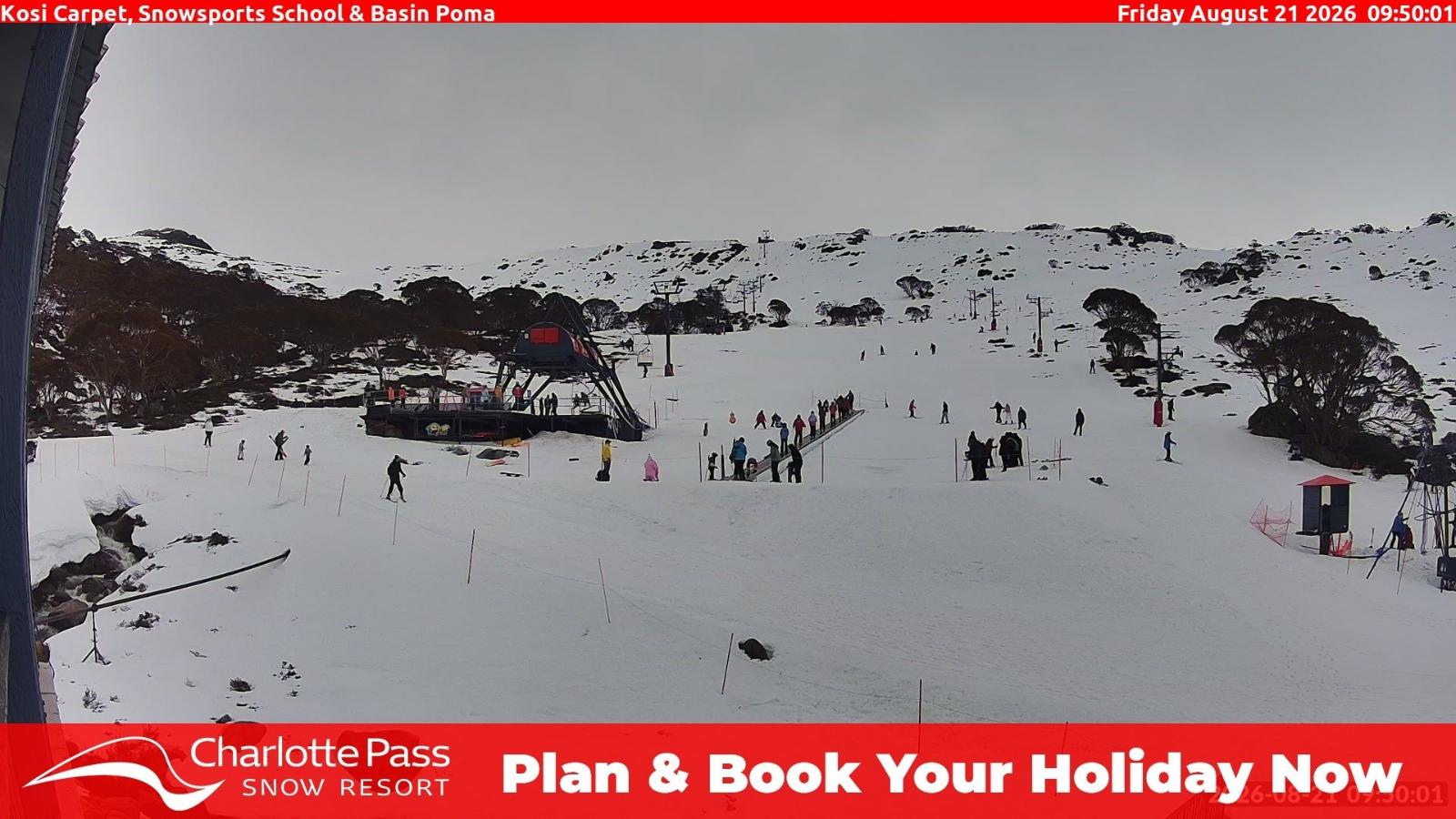 Webcam Charlotte Pass: Kosi carpet