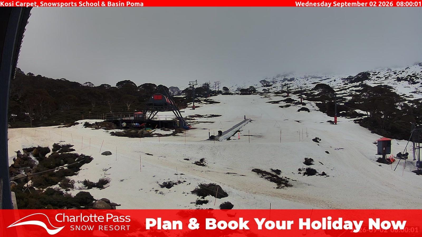 Webcam Charlotte Pass: Kosi carpet