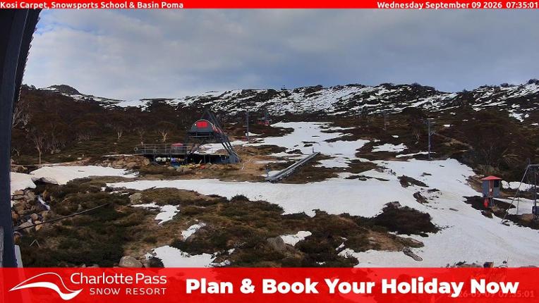 Webcam Charlotte Pass: Kosi carpet