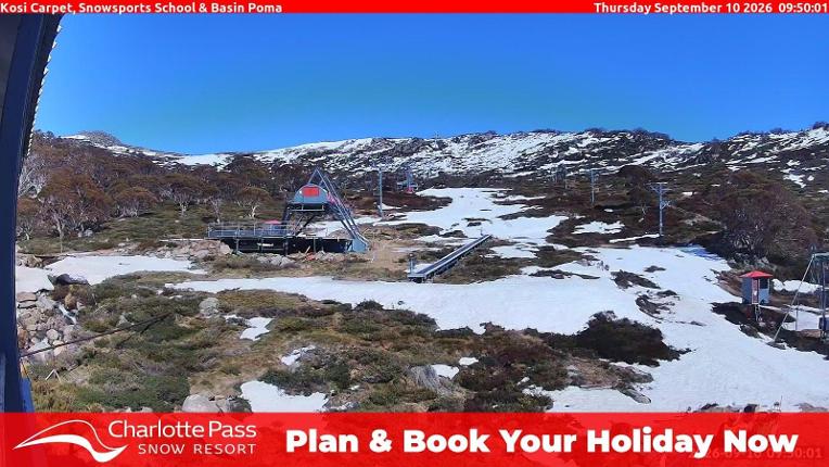 Webcam Charlotte Pass: Kosi carpet