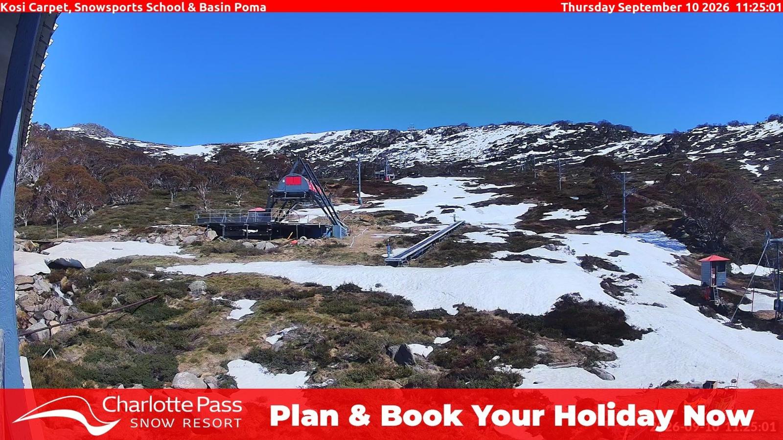 Webcam Charlotte Pass: Kosi carpet