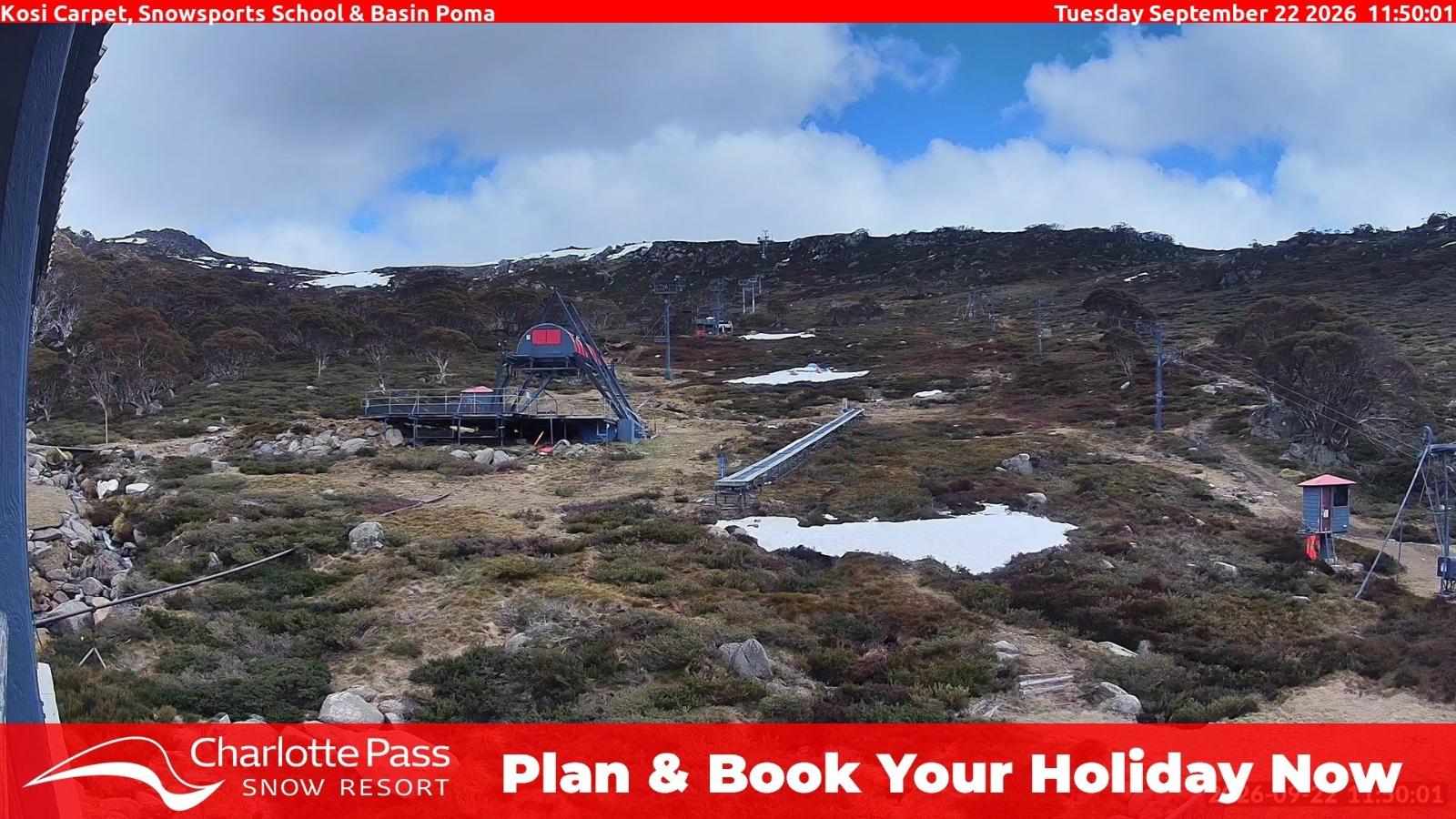 Webcam Charlotte Pass: Kosi carpet
