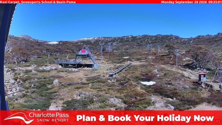 Webcam Charlotte Pass: Kosi carpet