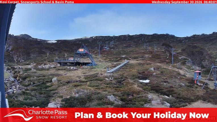 Webcam Charlotte Pass: Kosi carpet