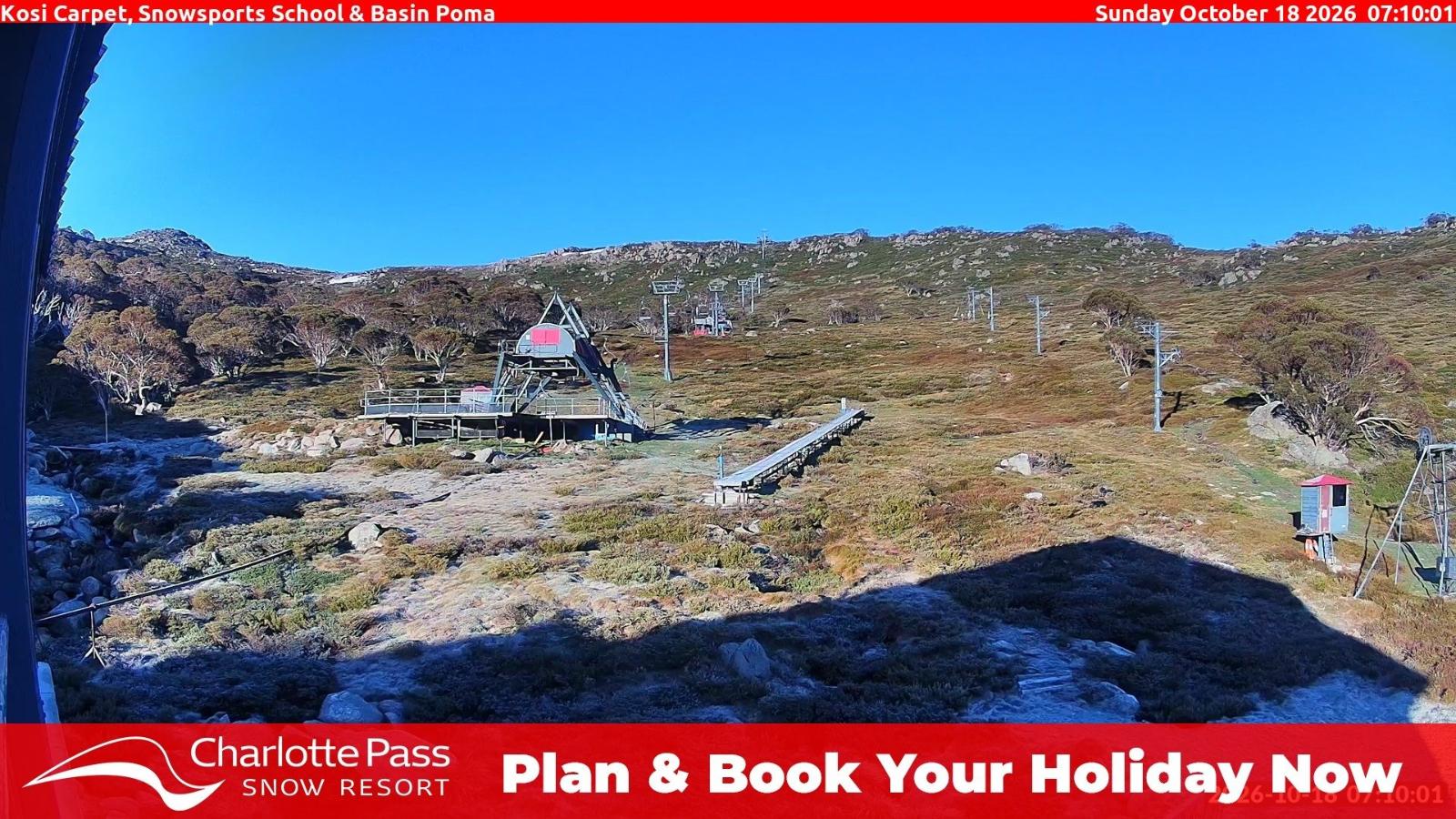 Webcam Charlotte Pass: Kosi carpet