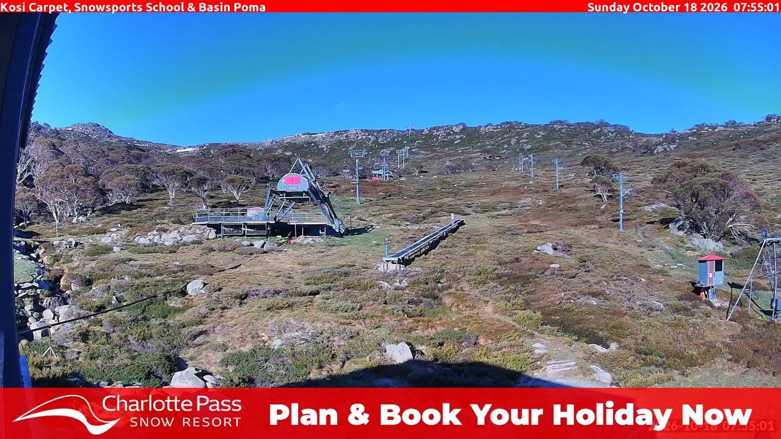 Webcam Charlotte Pass: Kosi carpet