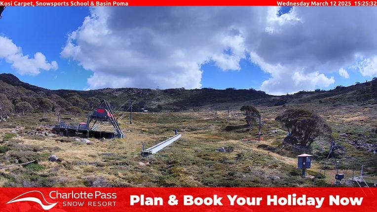 Webcam Charlotte Pass: Kosi carpet