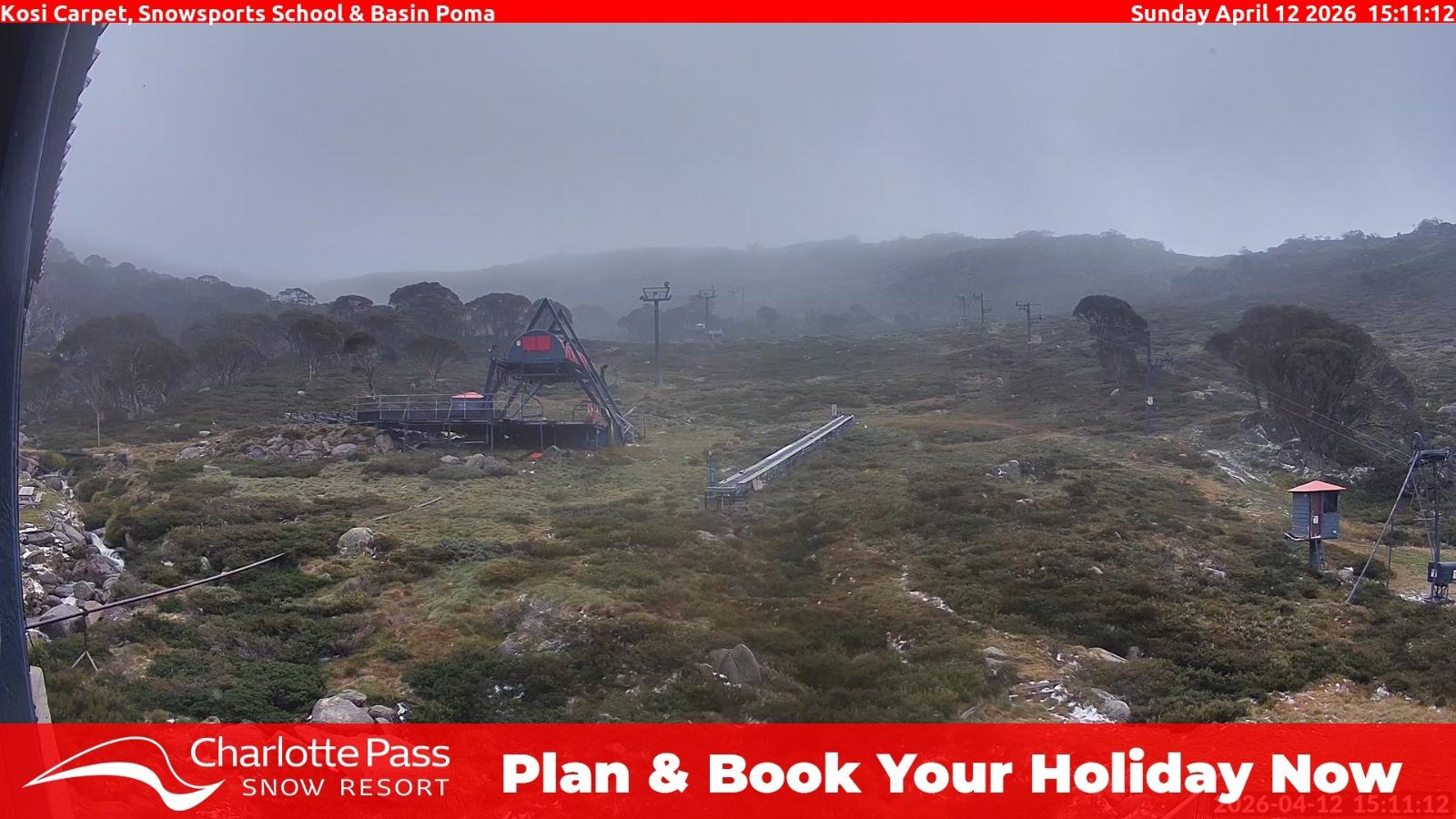 Webcam Charlotte Pass: Kosi carpet