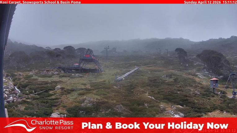 Webcam Charlotte Pass: Kosi carpet