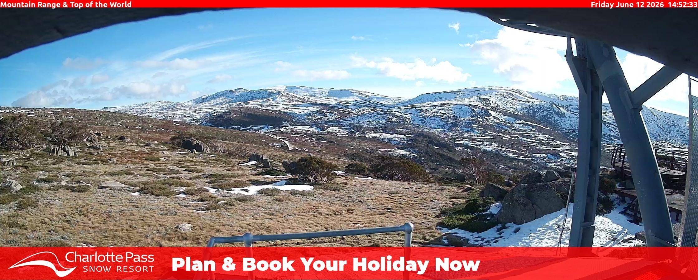 Webcam Charlotte Pass: Mountain Range