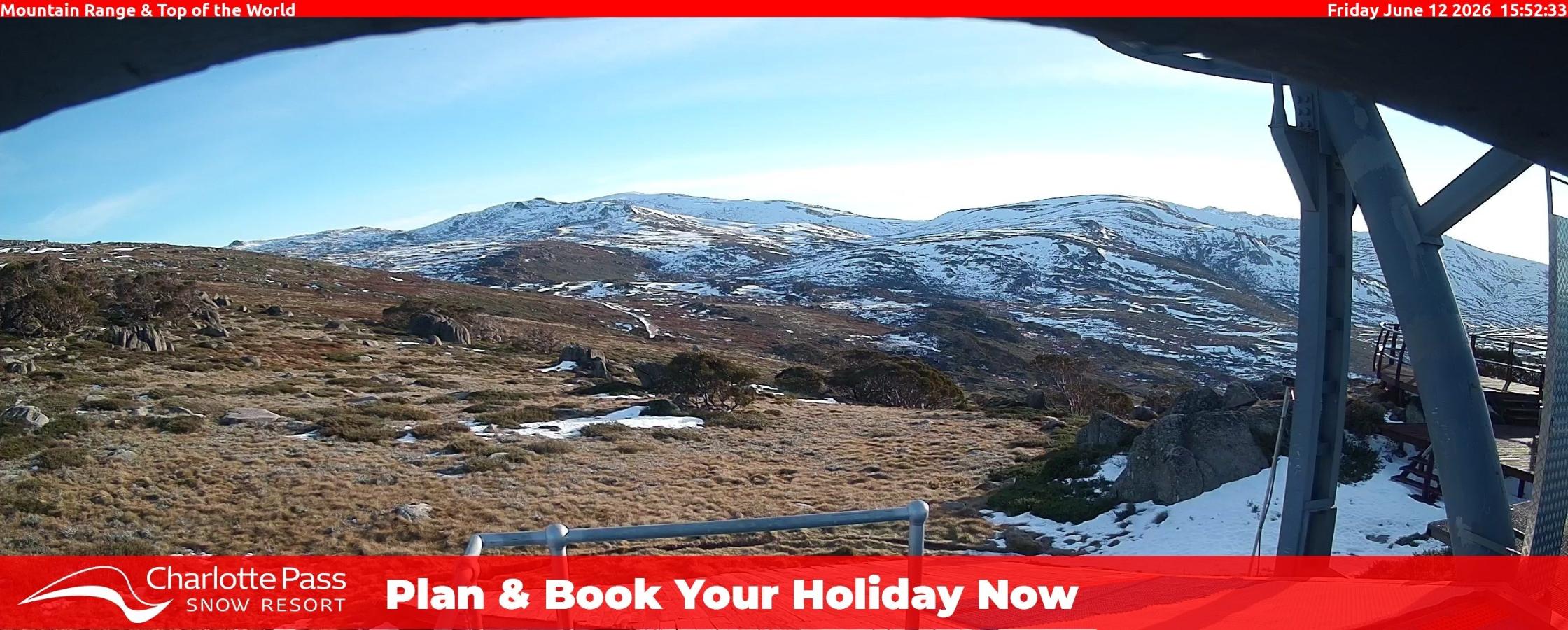 Webcam Charlotte Pass: Mountain Range