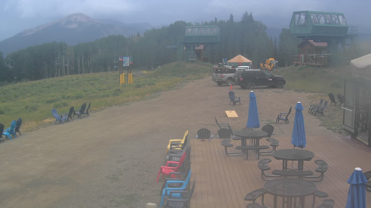Webcam Crested Butte: Umbrella Bar at Ten Peaks
