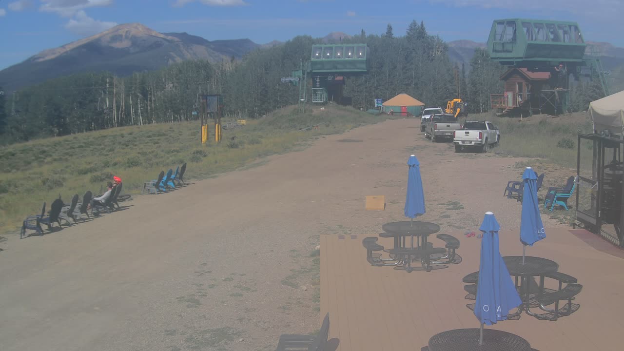 Webcam Crested Butte: Umbrella Bar at Ten Peaks