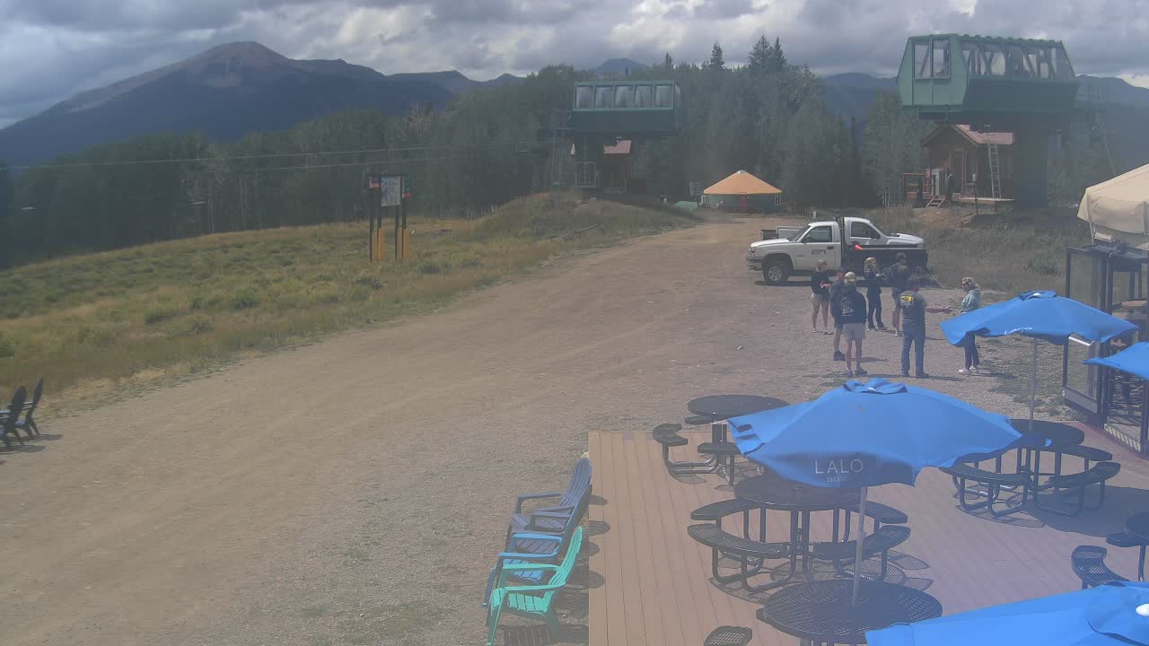 Webcam Crested Butte: Umbrella Bar at Ten Peaks