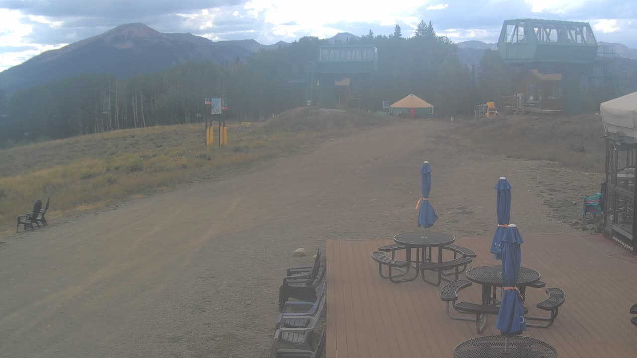 Webcam Crested Butte: Umbrella Bar at Ten Peaks