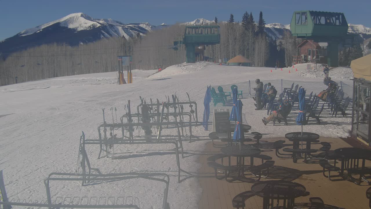 Webcam Crested Butte: Umbrella Bar at Ten Peaks