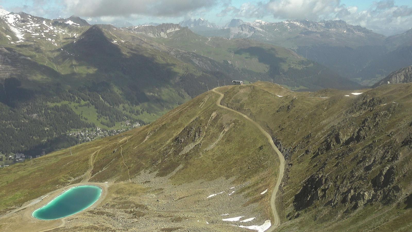 Webcam Davos Jakobshorn: Blick Brämabüel