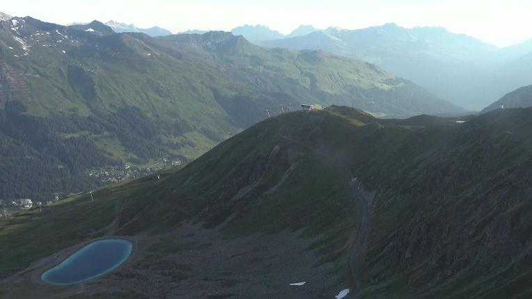 Webcam Davos Jakobshorn: Blick Brämabüel